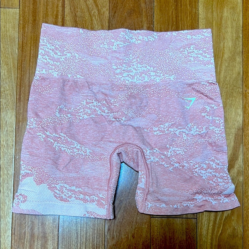 Gymshark Pink Camo Seamless Shorts